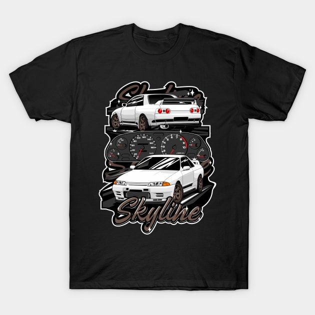 Nissan Skyline R32 T-Shirt by JDMAPEX